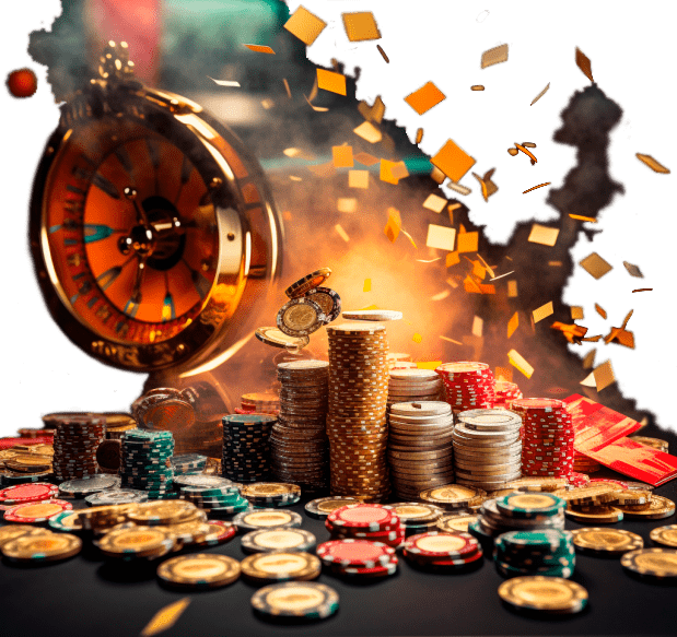 Casino chips and gold